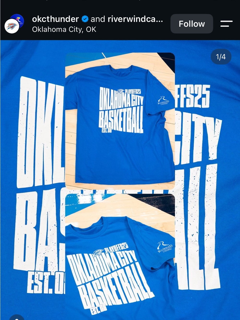 Oklahoma City Thunder Official Playoff 2025 Shirt (Championship Season!)